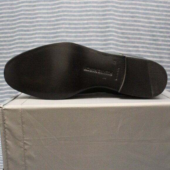 Pierre Hardy Black Calf and Olive Cordovan Leather Oxfords